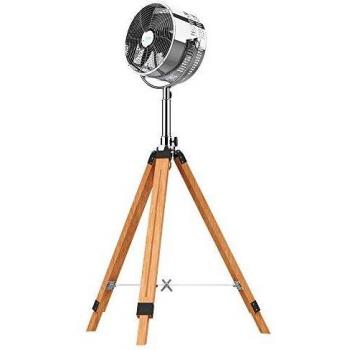 Cecotec EnergySilence 1200 Woody Smart Tripod Fan, 90cm Adjustable Height, 80W, Vintage Wood Design