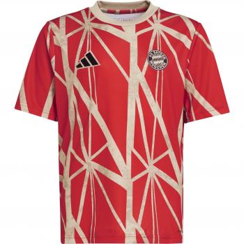 FC Bayern adidas Pre Match T Shirt - Red - Kids (2024 2025 season, unisex, size 7-8 Years)