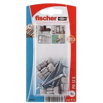 Fijación Fischer para cartón-yeso PD 12 S con tornillo de aglomerado