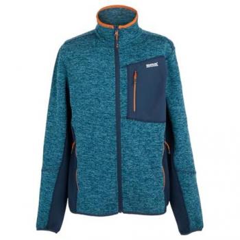Regatta Men's Baslinn Full Zip Fleece Jacket, Moroccan Blue Marl Navy, Size: L