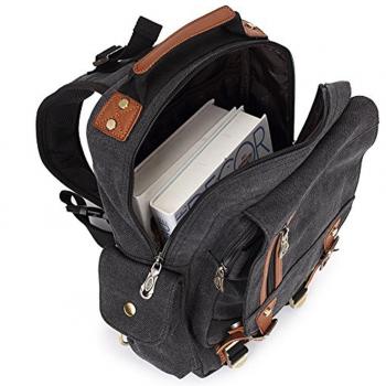 KAUKKO Bolsa de mensajero cruzada de lona Mochila de hombro Mochila de viaje, Brown, Talla única, Bolsas cruzadas