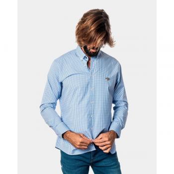 Camisa Spagnolo Bandera Popeli Celeste