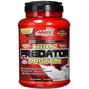 AMIX, Proteínas para Aumentar Masa Muscular con Sabor Cookie y Crema, Predator en Formato Bote de 1 Kg, Ayuda al Crecimiento Muscular, Libre de Aspartamo, Ideal para Batidos de Proteínas