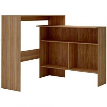 vidaXL Mesa de bar con 2 encimeras color roble 130x40x120 cm