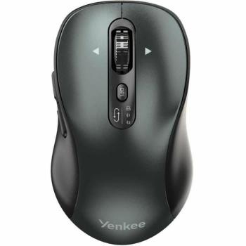 Ratón Inalámbrico Recargable YENKEE YMS 2010BK con Modo Dual, Gyro, 3200 DPI, 6 Botones, Negro
