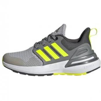 Zapatillas Running Rapidasport Gris para Niños Adidas Unisex, Grey Two/Lucid Lemon/Grey Three, Talla 30 1/2