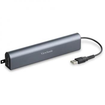 Viewsonic VB-IOB-001 Interactive Whiteboard Interface Hub - Silver, HDMI, VGA, DP, USB-C Inputs