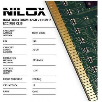 Nilox NXR322133M1C15 32GB DDR4 2133MHz ECC módulo de Memoria