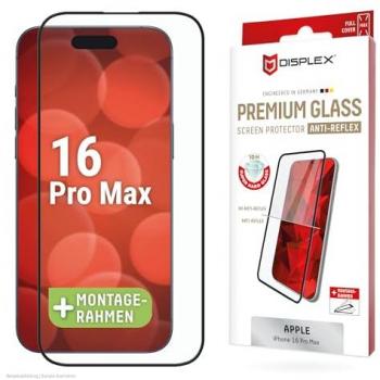 Protector de Pantalla Displex Premium Glass Full Cover Antirreflejo para iPhone 16 Pro Max - Vidrio Templado, Resistente a Rayones y Golpes
