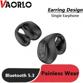 Auriculares Bluetooth 5.3 VAORLO individuales, indoloros, HiFi, graves pesados, con cancelación de ruido y resistencia al agua - negros