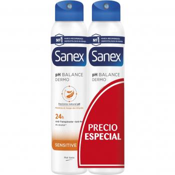 Desodorante en Spray Sanex Sensitive 2 Unidades 200 ml