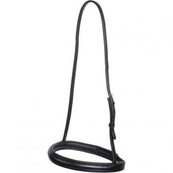 Muserola de piel Collegiate Cavesson IV para caballo (Cob) - sin cierrabocas, con piezas de mejilla