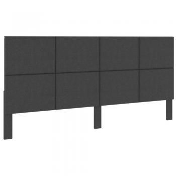 Cabecero de tela gris oscuro 200x200 cm vidaXL