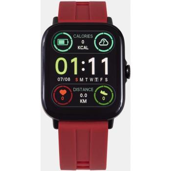 Smartwatch NKM2012R de caucho rojo - Reloj inteligente resistente al agua con funciones avanzadas