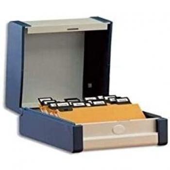 Caja de Fichas A6 Vertical, 150x105 mm, Gris, Metalizada