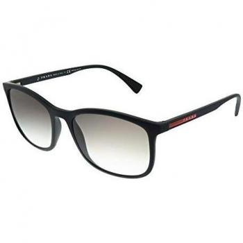 Prada Sport Men's 0PS01TS DG00A7 56 Sunglasses, Black Rubber/Greygradient