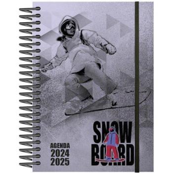 Agenda escolar 2024-2025 1 día por página A6 Decorada Surf Senfort