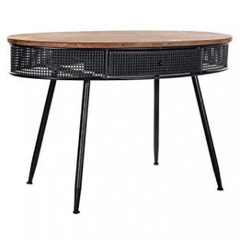Consola DKD Home Decor Abeto Negro Metal Marrón 120 x 65 x 77 cm