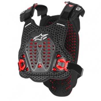 Alpinestars Peto A-5 Plasma Negro-Rojo-Blanco Armadura Pectoral Chaleco Protección XL-XXL