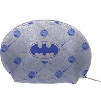 Estuche Ovalado Batman Pattern Azul Logo Universo DC
