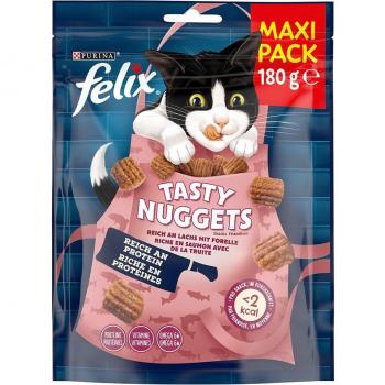 Felix Tasty Nuggets Salmón y Trucha Snacks para Gatos - 180 g