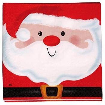 20 Servilletas de Santa Claus de 33x33 cm