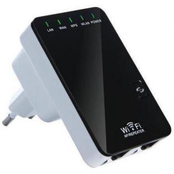 300Mbps Inalámbrico Extensor Plug and Play WiFi Repetidor, Soporte AP/Repetidor/Cliente/WPS/Uno de Configuración Push/WAN/LAN