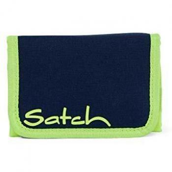Monedero Satch Toxic Yellow con diseño oscuro y detalles neón
