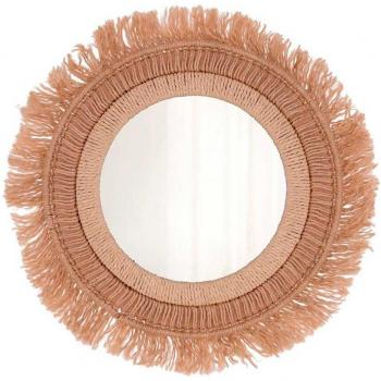 Espejo MOA Vinthera Circular Yute Marrón Ø50 cm