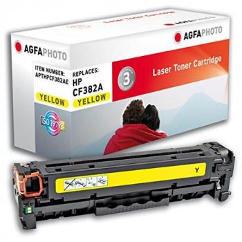 Toner AgfaPhoto APTHPCF382AE Amarillo para impresoras láser HP