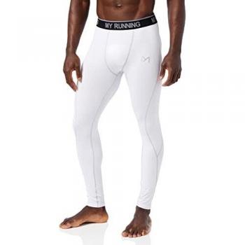 MEETYOO Leggings Hombre, Pantalón de Compresión Secado Rápido Pantalones Deporte Mallas Largas para Running Fitness Yoga