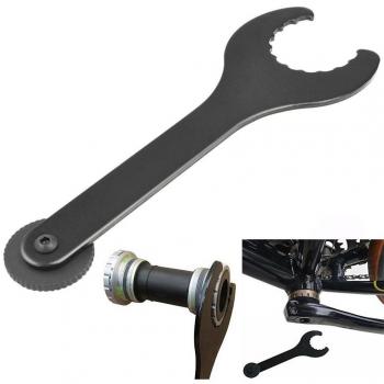 Wisfor Llave de Eje de pedalier para Bicicleta de montaña, Herramienta de instalación para pedalier Shimano Hollowtech II Center Lock Llave