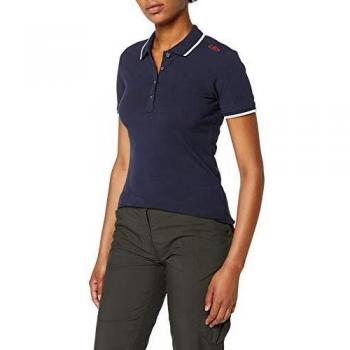 CMP Piquet Polo Shirt in 95% Cotton Camiseta, Mujer, Black Blue, 46
