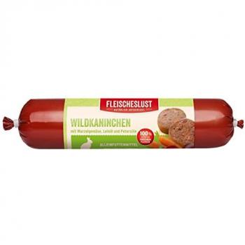 Salchicha para perros MEATLOVE Conejo Salvaje 800 g con ingredientes naturales, sin aditivos artificiales