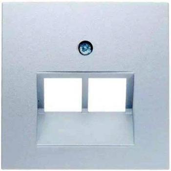 Berker 14098989 Central Cover Plate for Dual UAE Socket, Glossy Polar White