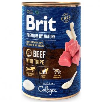 Brit Premium Naturaleza Carne de Res con Tripas - Comida Húmeda para Perros 400g (Paquete de 6)