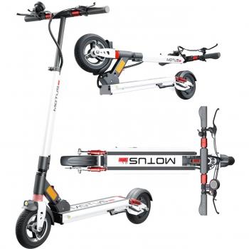 Patinete eléctrico Motus Pro 8.5 Lite blanco, 35 km de autonomía, 20 km/h, plegable, batería de 10.4 Ah