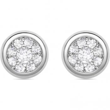 Pendientes Luxenter Africa Basic bañados en rodio con diseño de inspiración africana