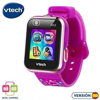 Vtech 80-193837 Kidizoom Smart Watch DX2 - Reloj inteligente para niños con doble cámara, color morado con flores