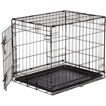 AmazonBasics - Jaula plegable de metal para mascota