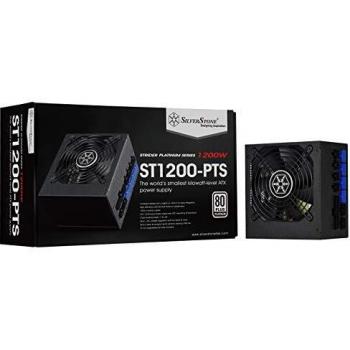 SilverStone SST-ST1200-PTS - Strider Platinum Series, 1200W 80 Plus Platinum, fuente de alimentación ATX PC, ventilador de 120 mm HYB, 140 mm de profundidad, 100% modular