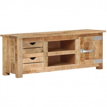 vidaXL TV Cabinet 110x30x40 cm Rough Mango Wood