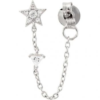 Piercing Earcandy Vega de Plata de Ley 925 con baño de rodio