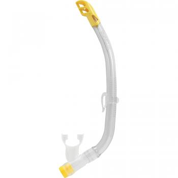 Cressi Top Snorkel Tubo de respiración pequeño, Unisex niños, Transparente/Amarillo, Talla única