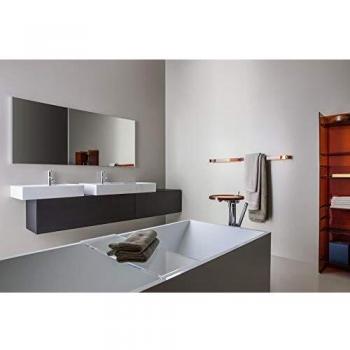 Lavabo LAUFEN Kartell 60x46 cm, Saphirkeramik, con 1 orificio para grifería, color blanco, con estante a la izquierda, sin rebosadero