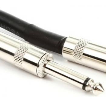 Hosa 1/4 TS Male to 1/4 TS Male Phone Speaker Cable, 30'