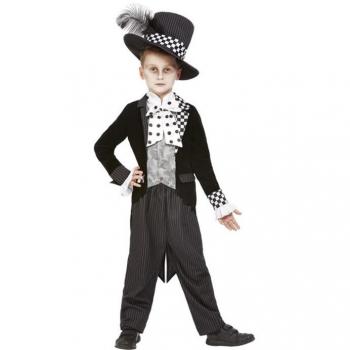 Disfraz de Sombrerero Loco negro y blanco para niño - Smiffy's