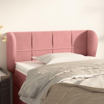Cabecero de terciopelo rosa 83x23x78/88 cm vidaXL
