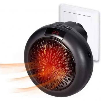 Calefactor Cerámico Eléctrico Klack de Enchufe con Mando 900W Negro