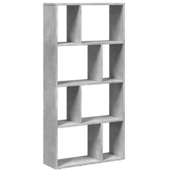 Estantería de madera de ingeniería gris hormigón 60x20x120 cm